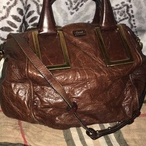 Authentic Chloe brown handbag